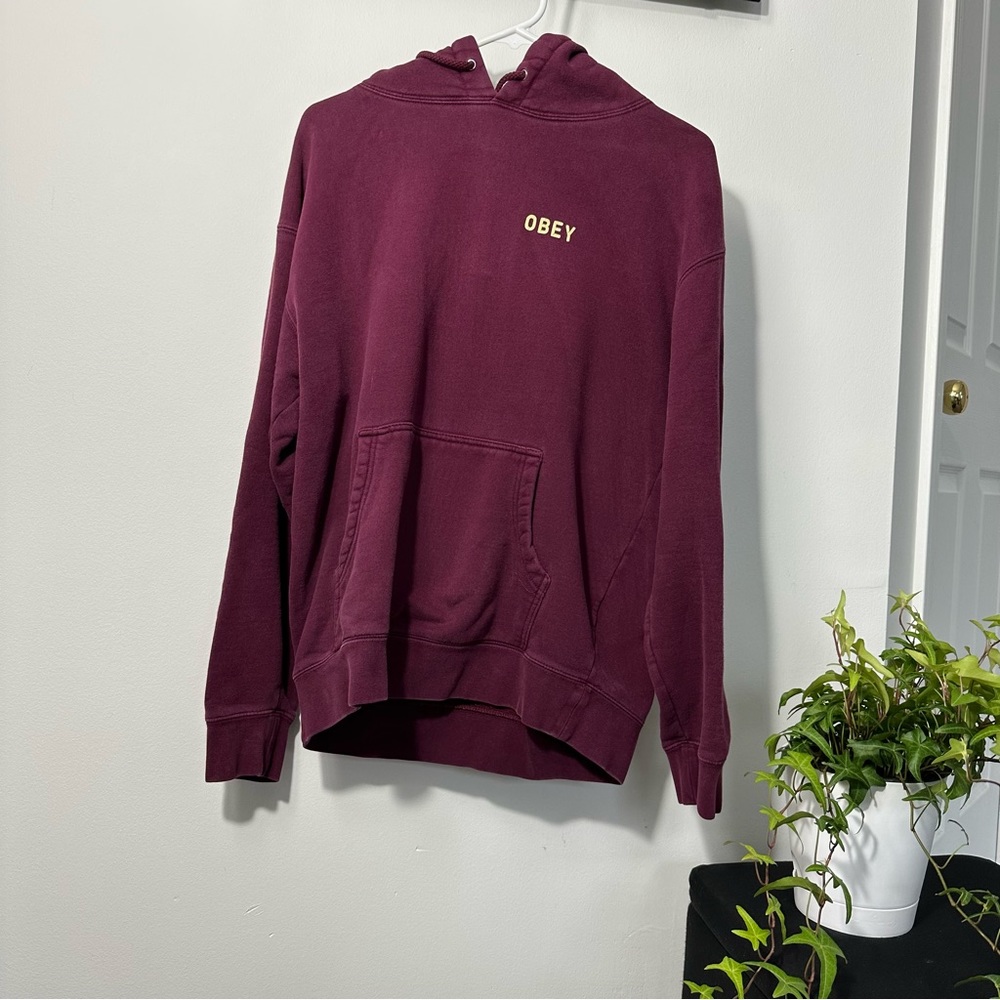 OBEY, M, Burgundy Hoodie